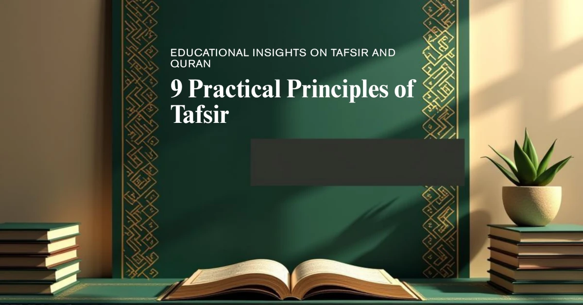 9 Practical Principles of Tafsir & Quranic Studies - A Modern Guide 1 9 Practical Principles of Tafsir & Quranic Studies - A Modern Guide
