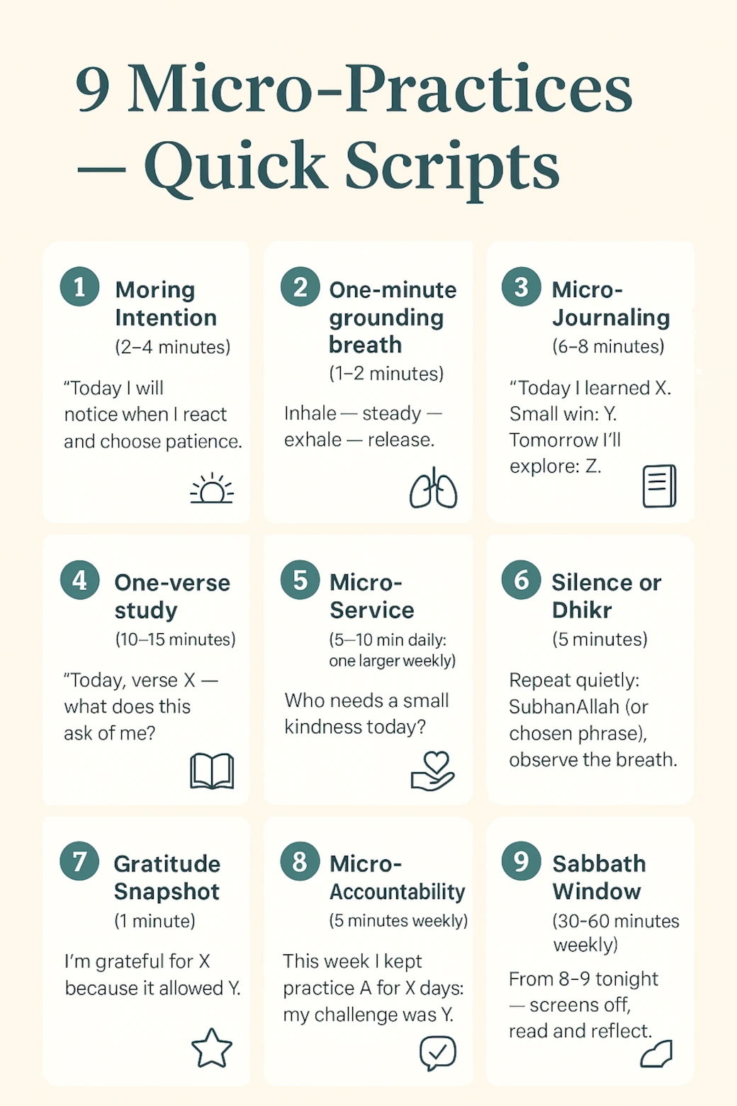 Daily Practices to Strengthen Faith - Nine daily micro-practices Daily Practices to Strengthen Faith - Nine daily micro-practices