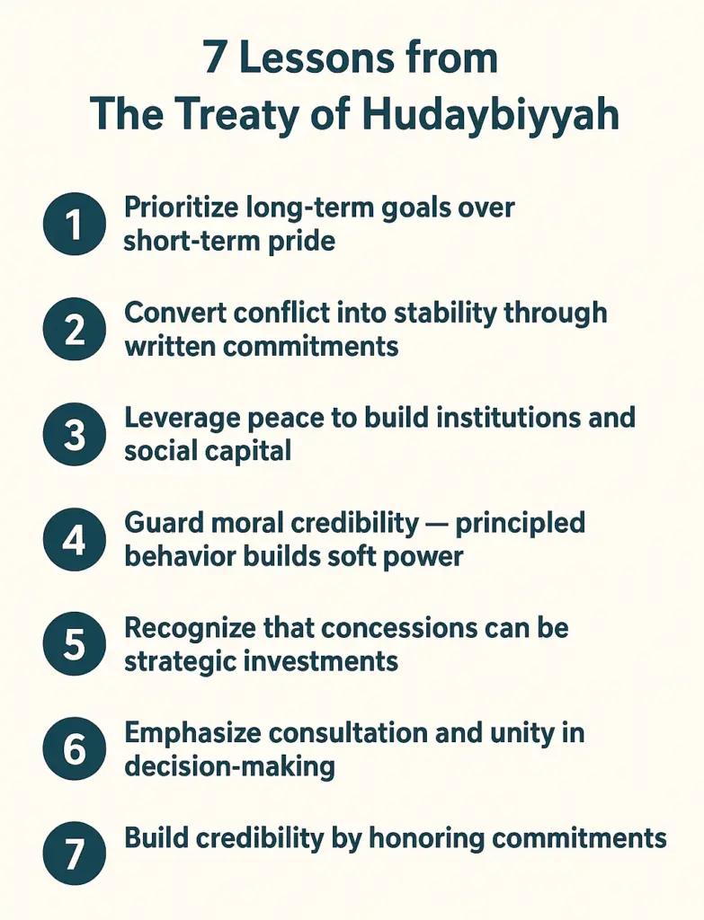 The Treaty of Hudaybiyyah - Practical lessons