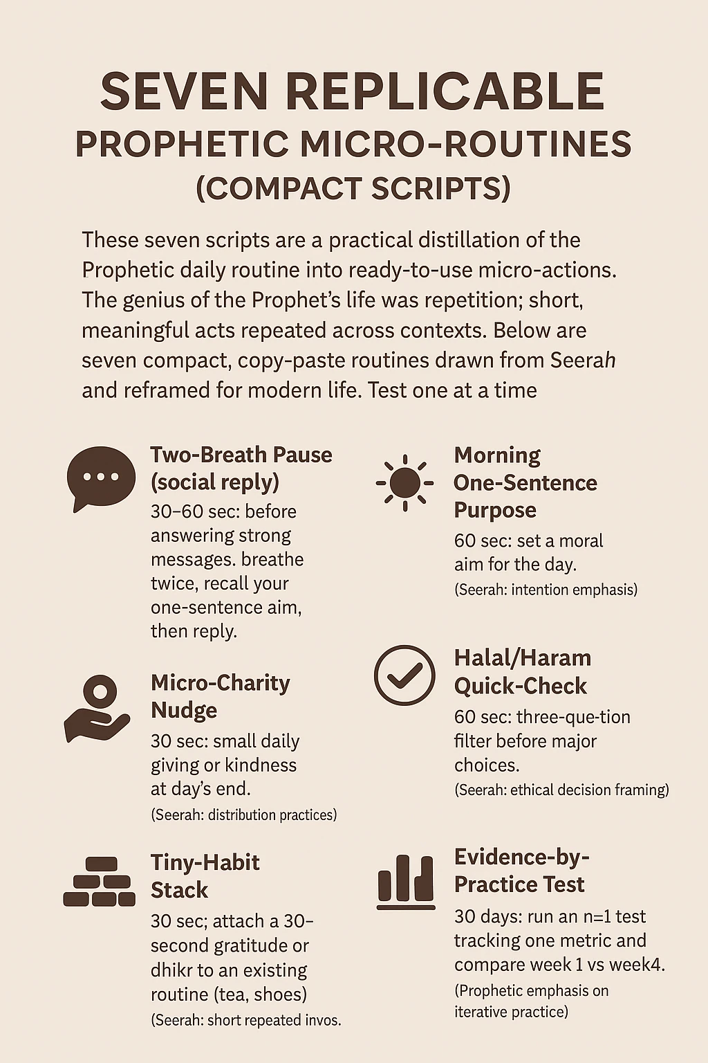 Seven replicable Prophetic micro-routines Seven replicable Prophetic micro-routines